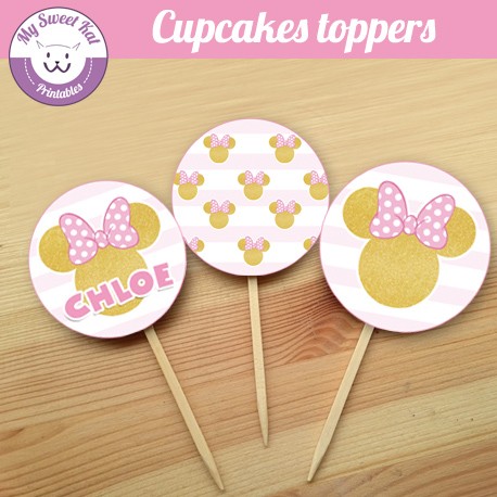 Minnie - Cupcakes toppers