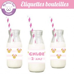 Minnie- Etiquettes bouteilles