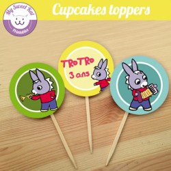 Trotro - Cupcakes toppers