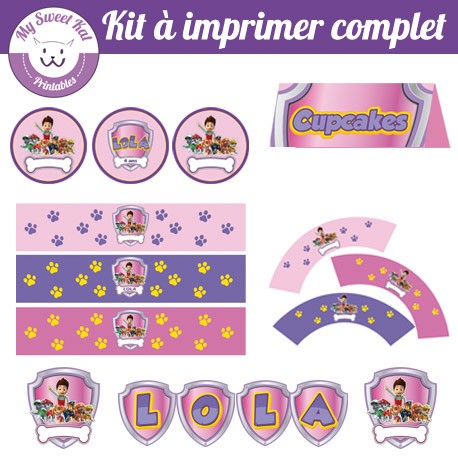 Kit A Imprimer Pour Sweet Table Theme Pat Patrouille Fille Kit A Imprimer Pour Sweet Table Theme Pat Patrouille Fille