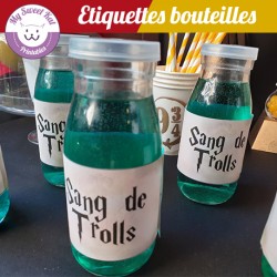 Harry potter - Etiquettes bouteilles
