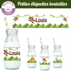 Jungle - Petites étiquettes bouteilles