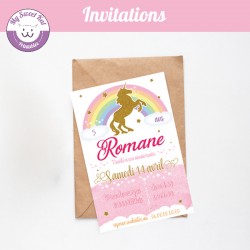 Licorne - Invitations