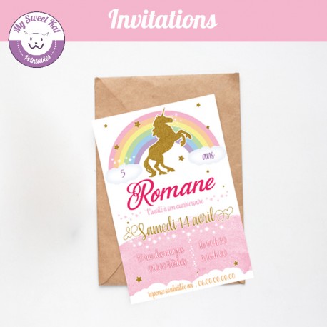 Licorne - Invitations