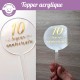 Cake Topper acrylique transparent